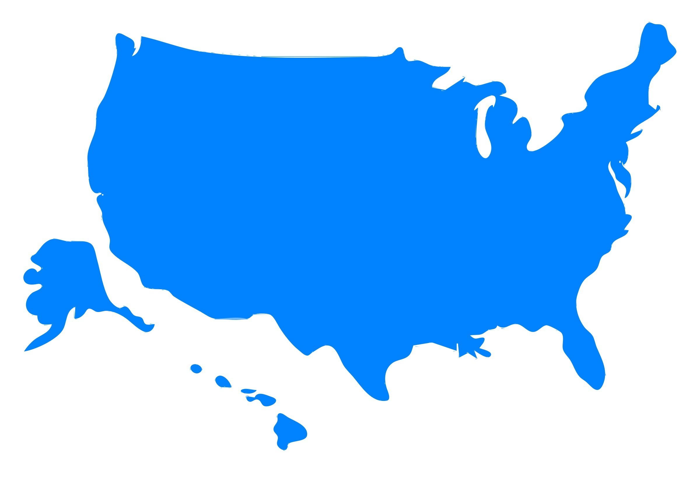 Карта США вектор